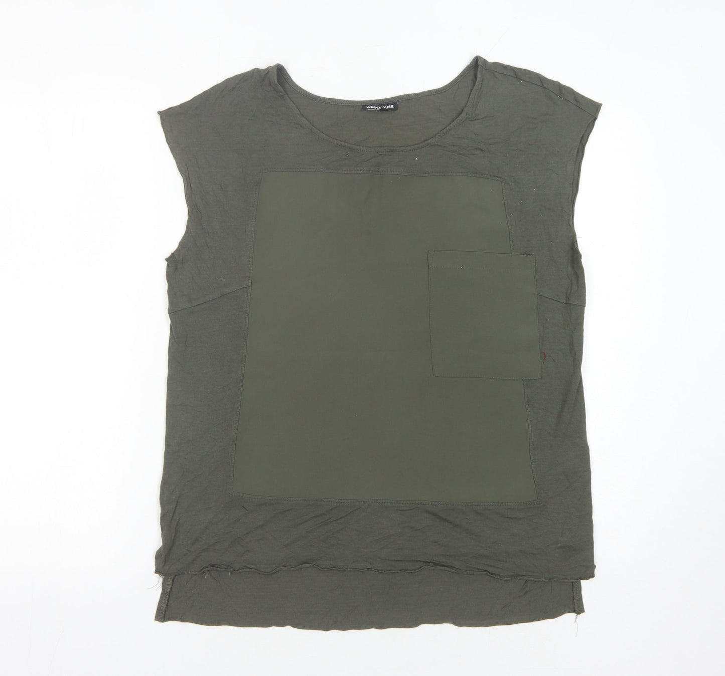 Womens UK Size 12 Warehouse Green Basic Tank