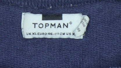Topman Men's Blue Pullover Sweatshirt XL