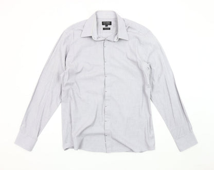 Jeff Banks Men's Grey Long Sleeve 15.5 Shirt