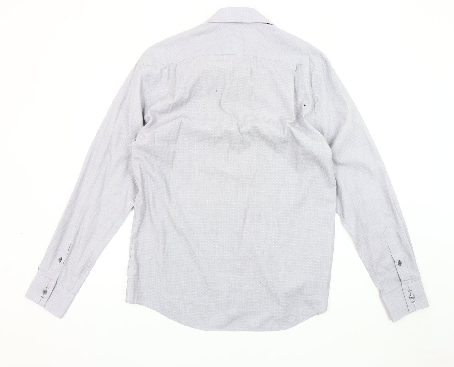Jeff Banks Men's Grey Long Sleeve 15.5 Shirt