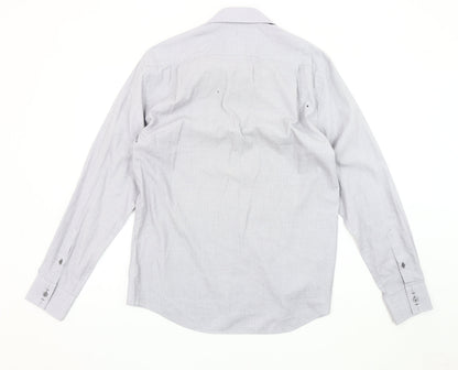 Jeff Banks Men's Grey Long Sleeve 15.5 Shirt