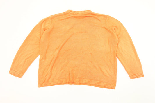 Womens UK Size 28/30 Julipa Orange Pullover Jumper
