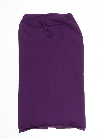 Dorothy Perkins Women Purple Midi Pencil Skirt Size 12