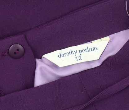 Dorothy Perkins Women Purple Midi Pencil Skirt Size 12