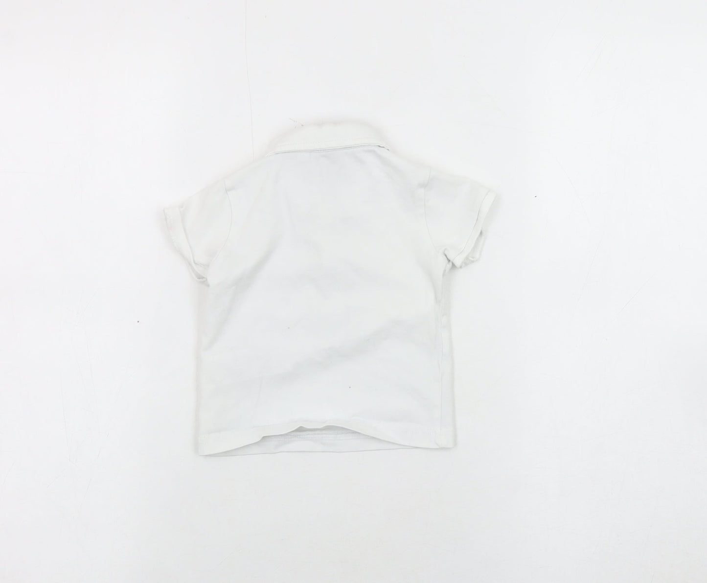Jasper Conran Unisex White Polo Shirt 9-12 Months, Cotton