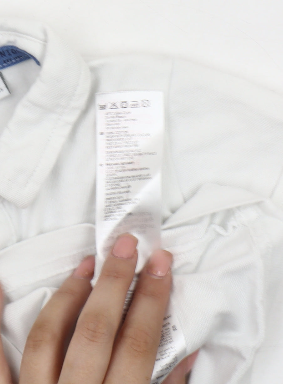 Jasper Conran Unisex White Polo Shirt 9-12 Months, Cotton