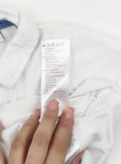 Jasper Conran Unisex White Polo Shirt 9-12 Months, Cotton