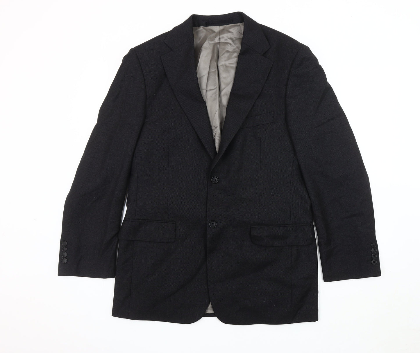 Marks and Spencer Men's Black Blazer, Size M, Notch Lapel