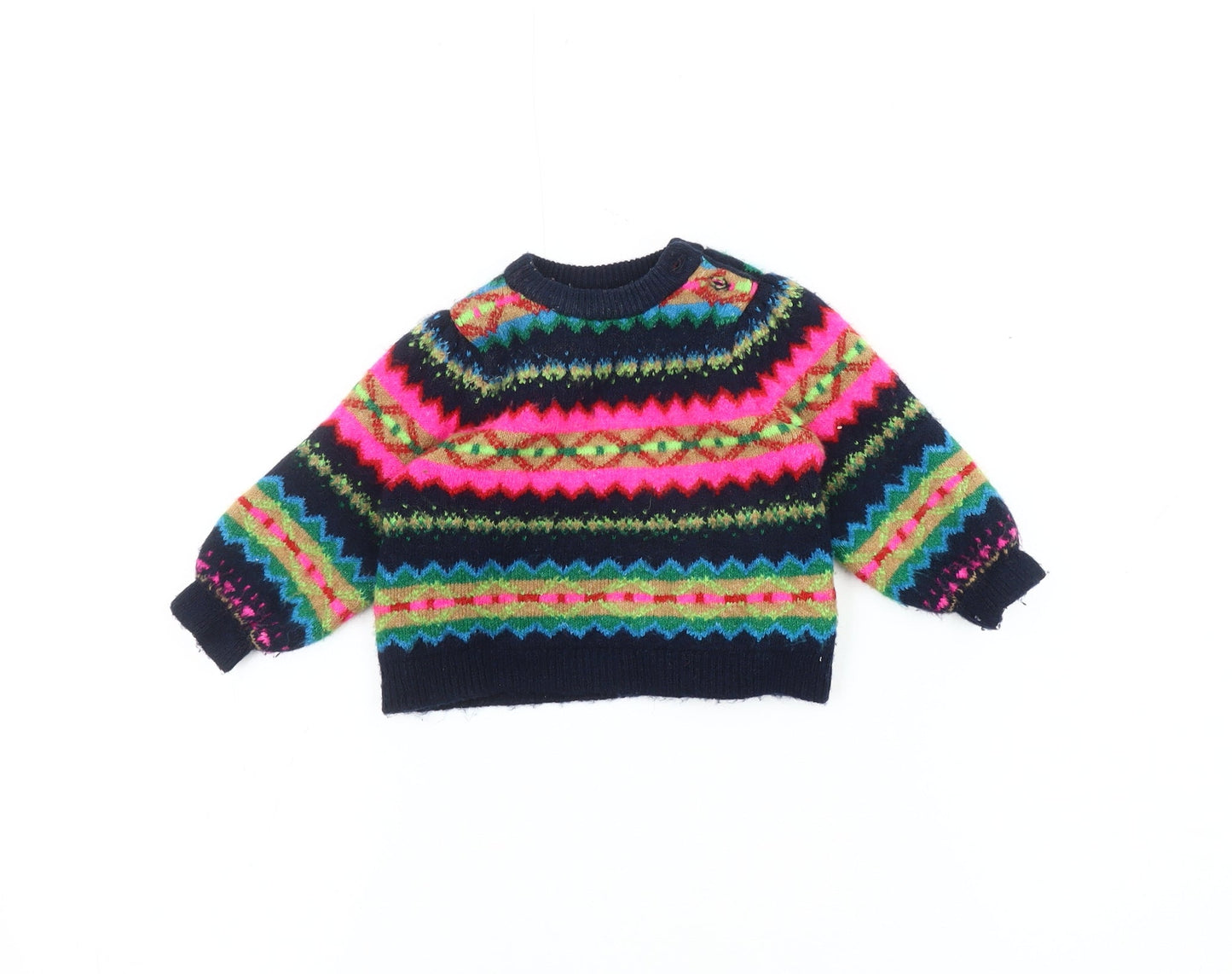 Gap Unisex Baby Multicoloured Fair Isle Jumper 3-6 Months