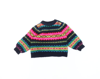 Gap Unisex Baby Multicoloured Fair Isle Jumper 3-6 Months