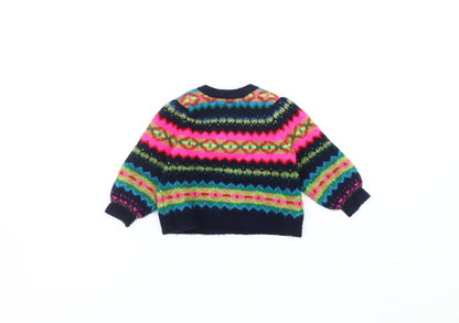 Gap Unisex Baby Multicoloured Fair Isle Jumper 3-6 Months