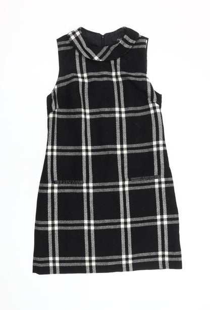 Next Women's Black Check Shift Dress, Size 12 - Elegant Style