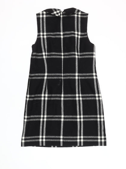 Next Women's Black Check Shift Dress, Size 12 - Elegant Style