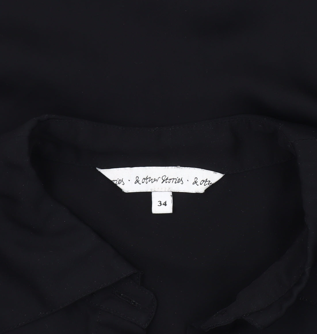& Other Stories Women's Black Button-Up Shirt, Size 6