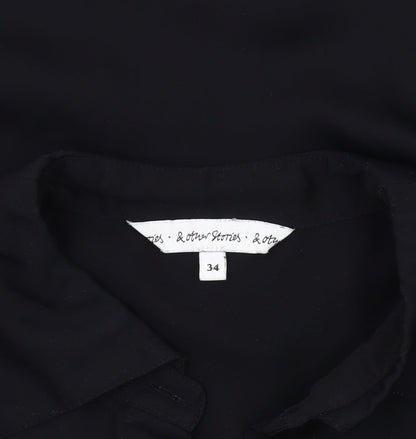 & Other Stories Women's Black Button-Up Shirt, Size 6