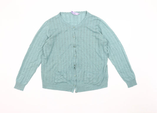 Honor Millburn Women's Medium Cardigan, Round Neck