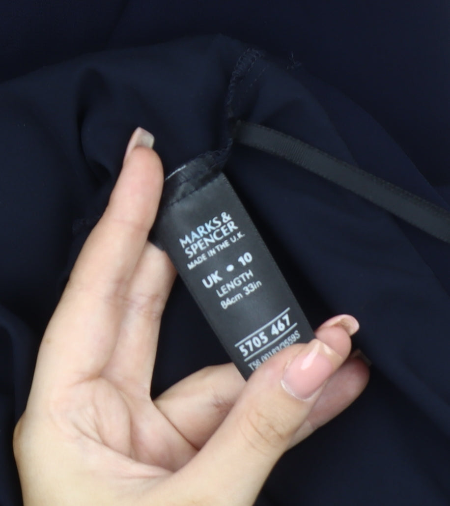 Marks and Spencer Women's Blue Midi Skirt Size 10