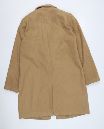 New Look Women's Beige Wool Overcoat Size 14
