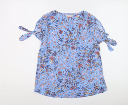 Womens UK Size 12 Marks and Spencer Blue Basic Blouse