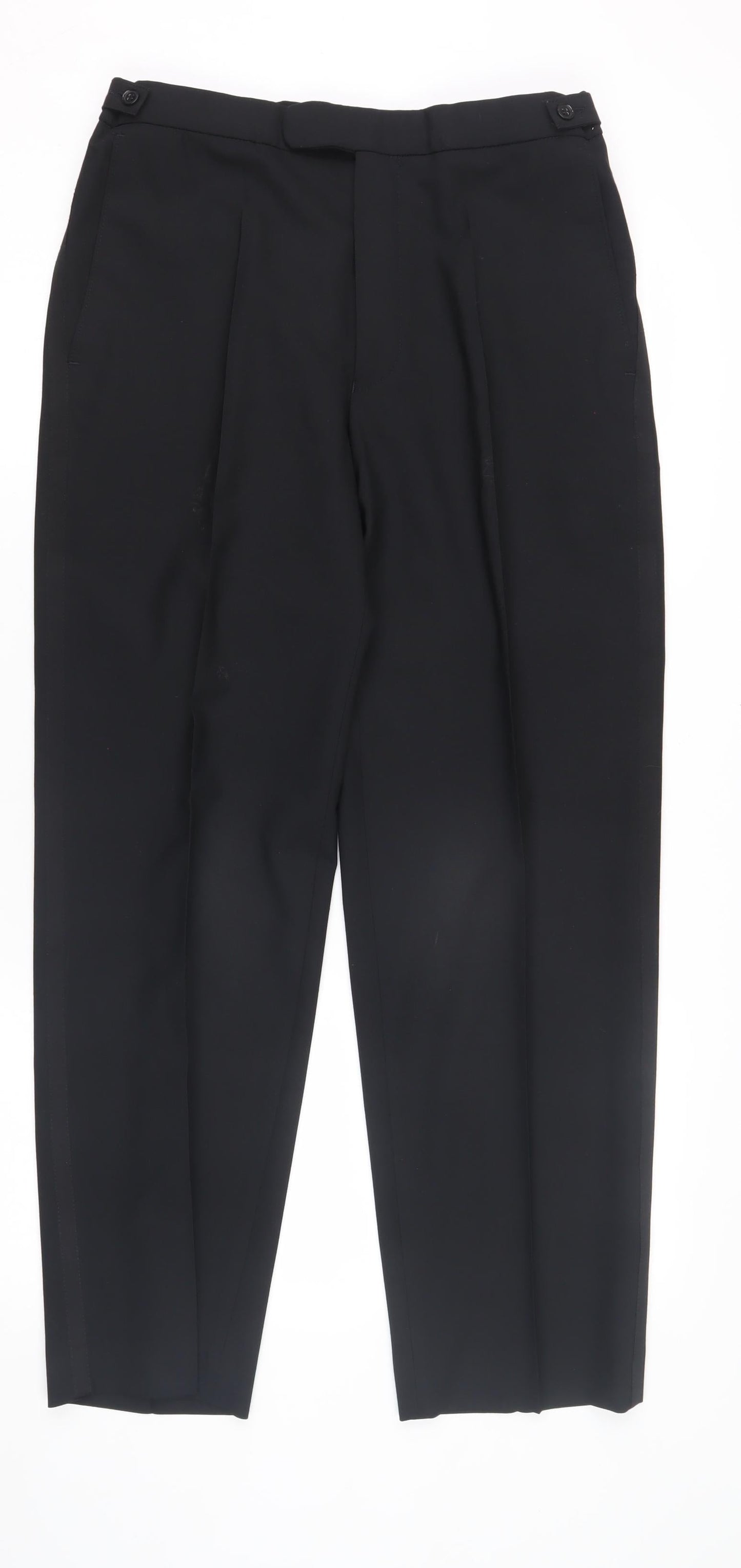 Marks & Spencer Men's Black Pleated Trousers M
