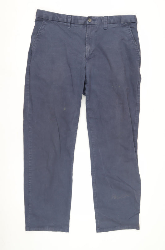 Marks and Spencer Blue Men's Chino Trousers L