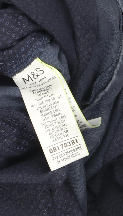 Marks and Spencer Blue Men's Chino Trousers L