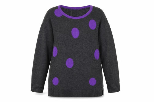 Womens UK Size M LOFT Grey Pullover Jumper