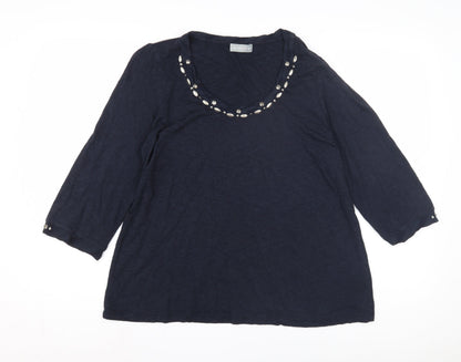 Womens UK Size 18 Marks and Spencer Blue Basic Blouse