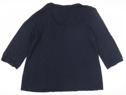 Womens UK Size 18 Marks and Spencer Blue Basic Blouse