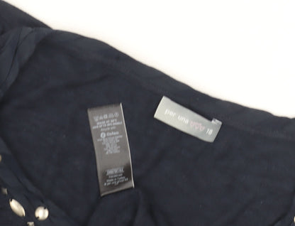 Womens UK Size 18 Marks and Spencer Blue Basic Blouse