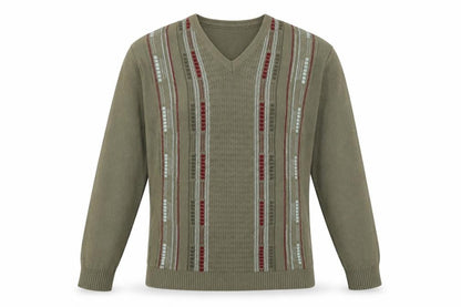 Carabou Menswear Green V-Neck Pullover Jumper M