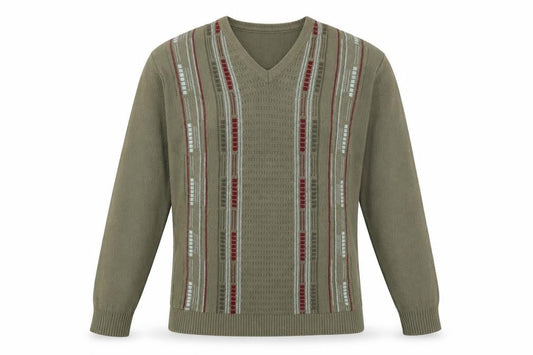 Carabou Menswear Green V-Neck Pullover Jumper M