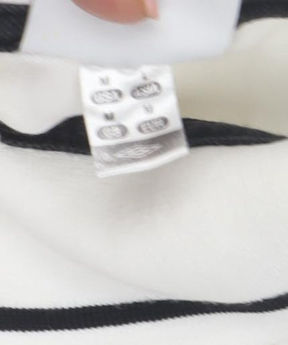 Umbro Men's White Short Sleeve Polo - Medium