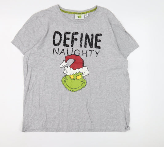 The Grinch Christmas Grey XL T-Shirt Unisex Adults
