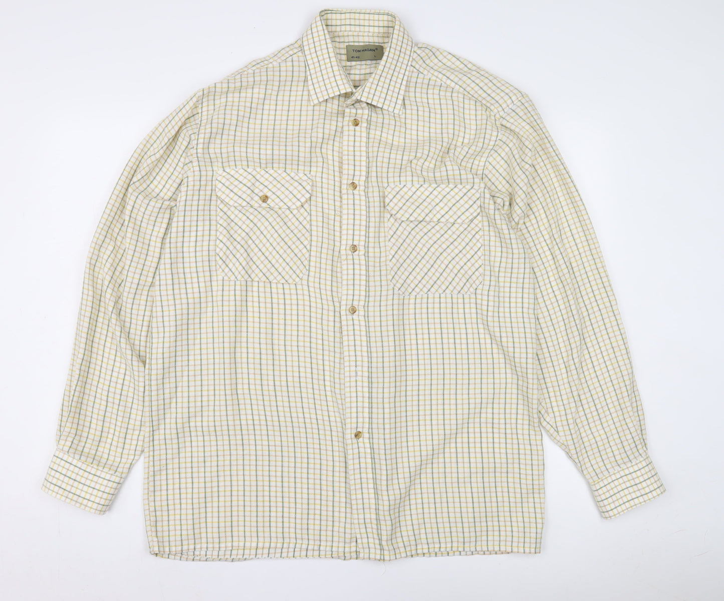 Tom Hagan Men's Multicoloured Check Shirt L