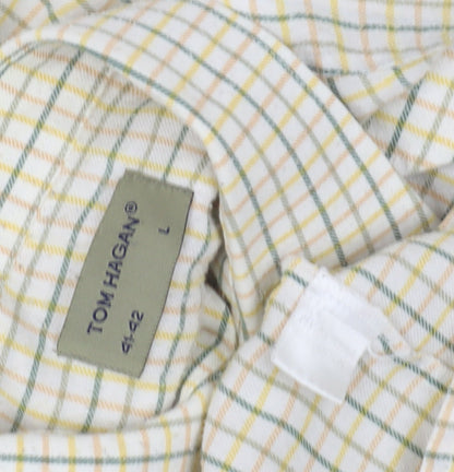 Tom Hagan Men's Multicoloured Check Shirt L