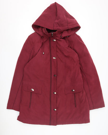 Womens UK Size L Anna Rose Red Parka Coat
