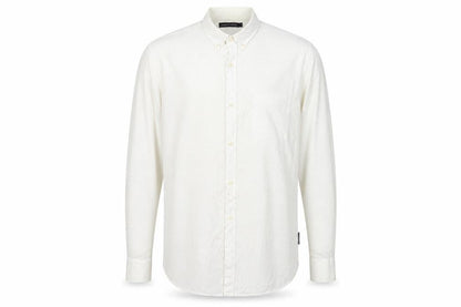 Front view of French Connection Men's Ivory Shirt L, Button-Up