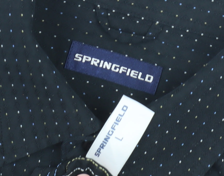 Springfield Men's Black Long Sleeve Shirt L