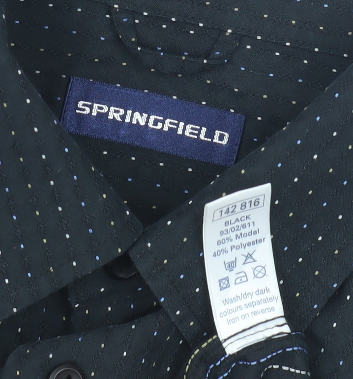 Springfield Men's Black Long Sleeve Shirt L