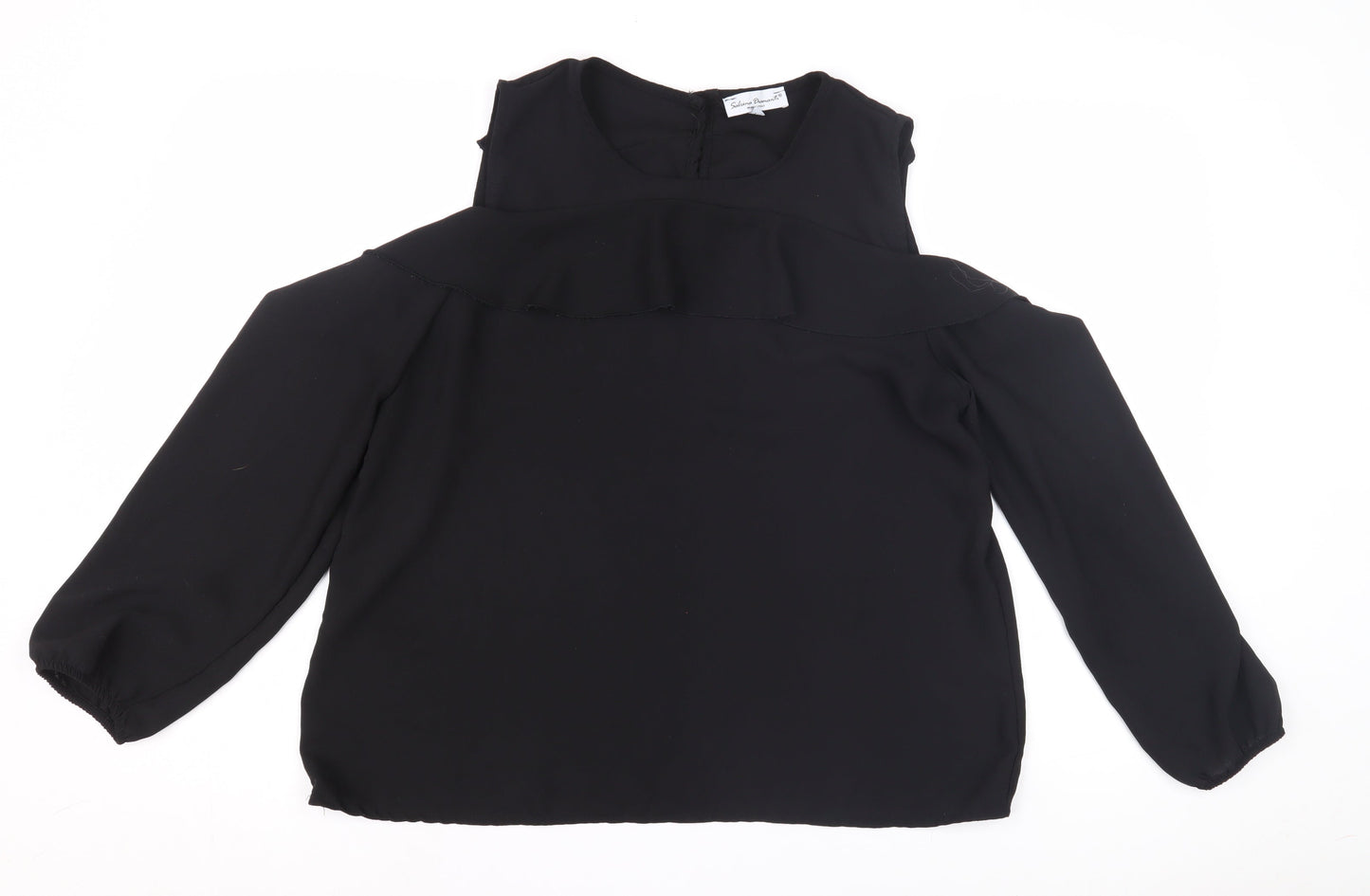 Sabina Diamant Women's Black Blouse, Medium, Casual, Excellent