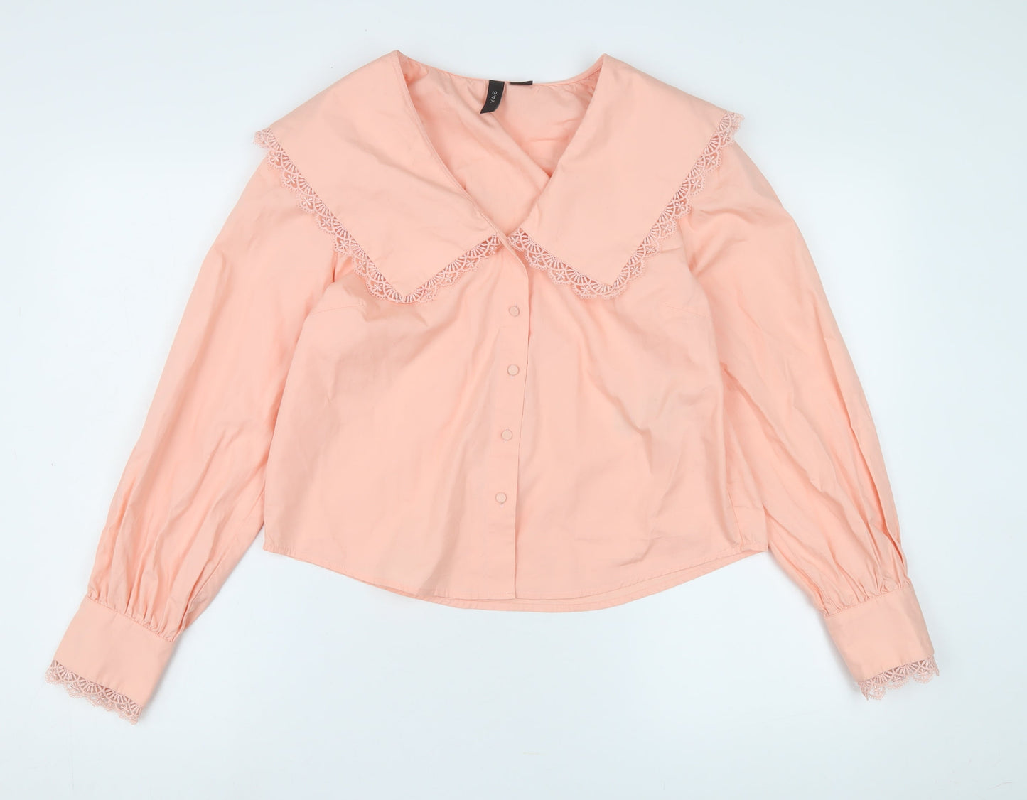 Y.A.S Women's Pink Lace Accent Blouse
