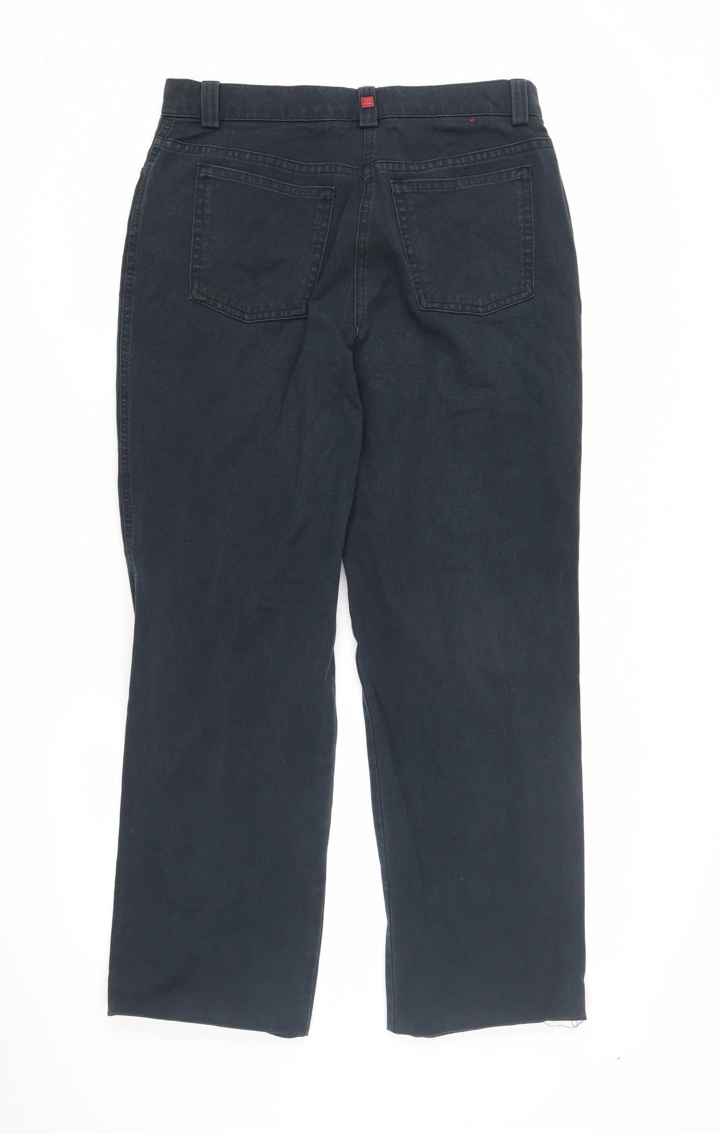 Olsen Women's Blue Straight Trousers Size 14