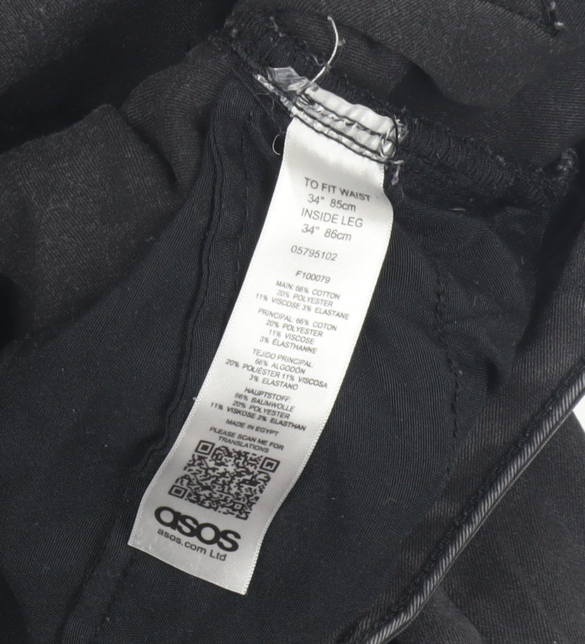 ASOS Men's Black Skinny Jeans 34 Regular