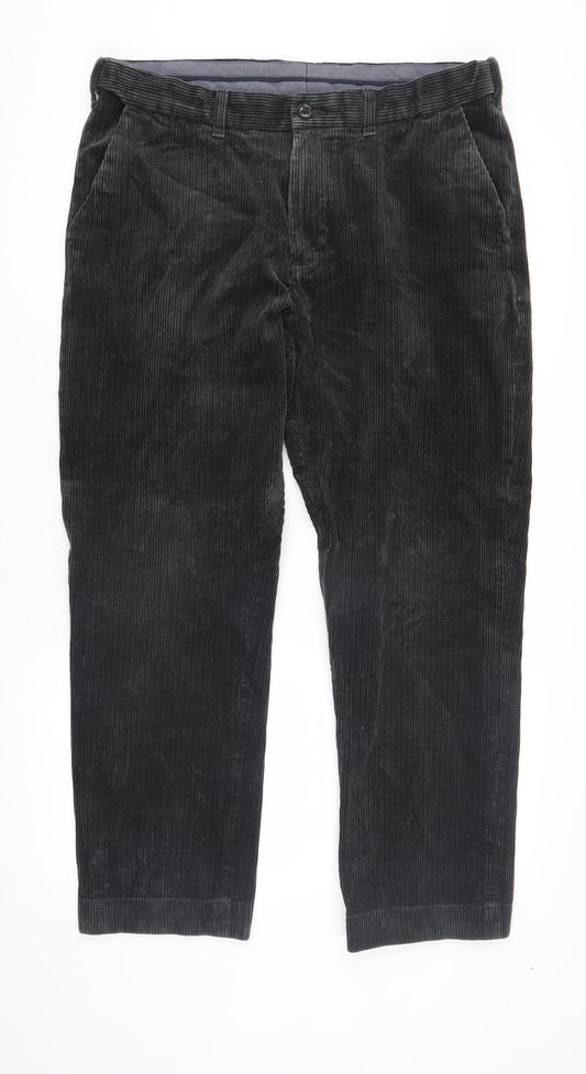 Marks and Spencer Men's Grey Corduroy Trousers 36 in