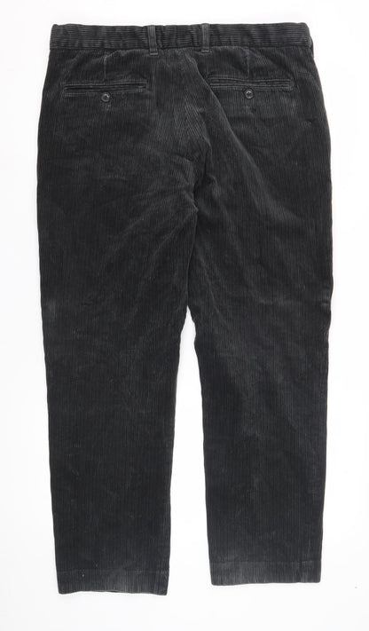 Marks and Spencer Men's Grey Corduroy Trousers 36 in