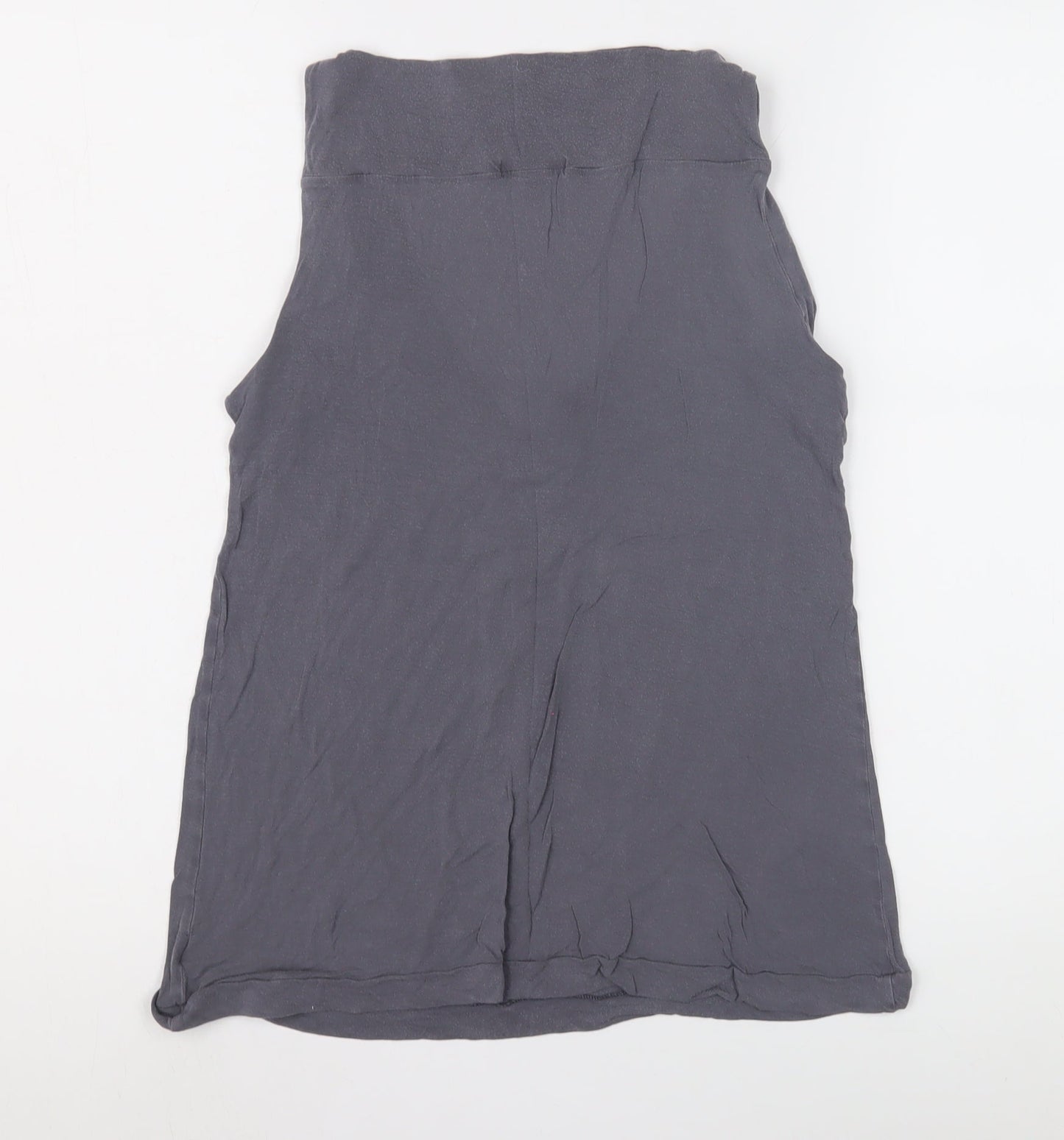 Gap Women's Grey V-Neck Tank Top, Size S, Lyocell