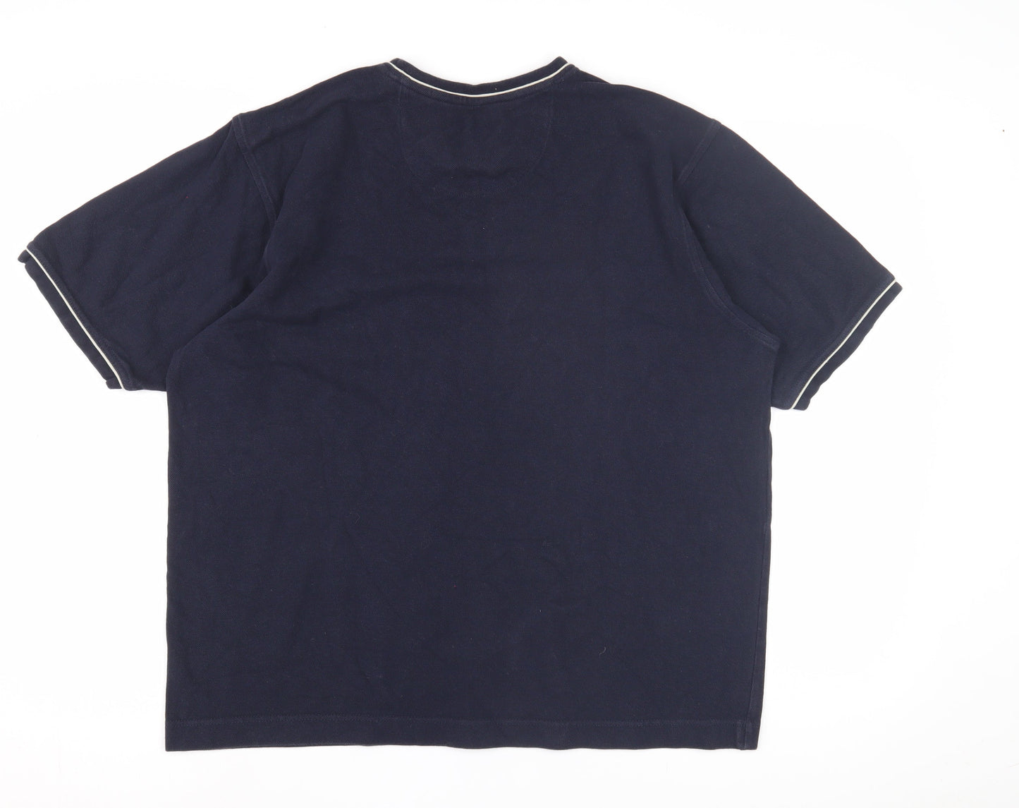 Pierre Cardin Men's Blue V-Neck T-Shirt L