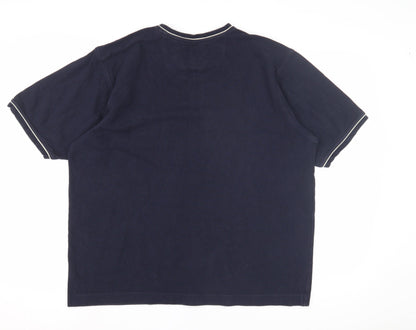 Pierre Cardin Men's Blue V-Neck T-Shirt L