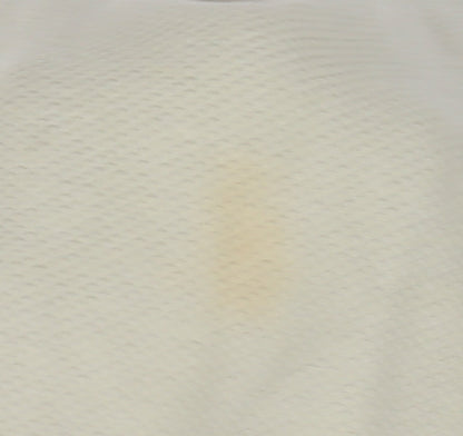 Timberland Men's Beige V-Neck T-Shirt, Large, Cotton, Logo